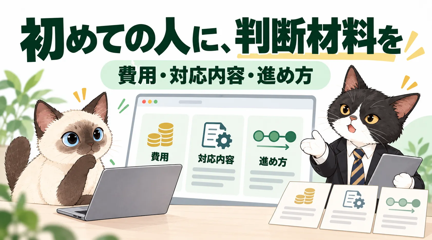 初めての人に、判断材料を
