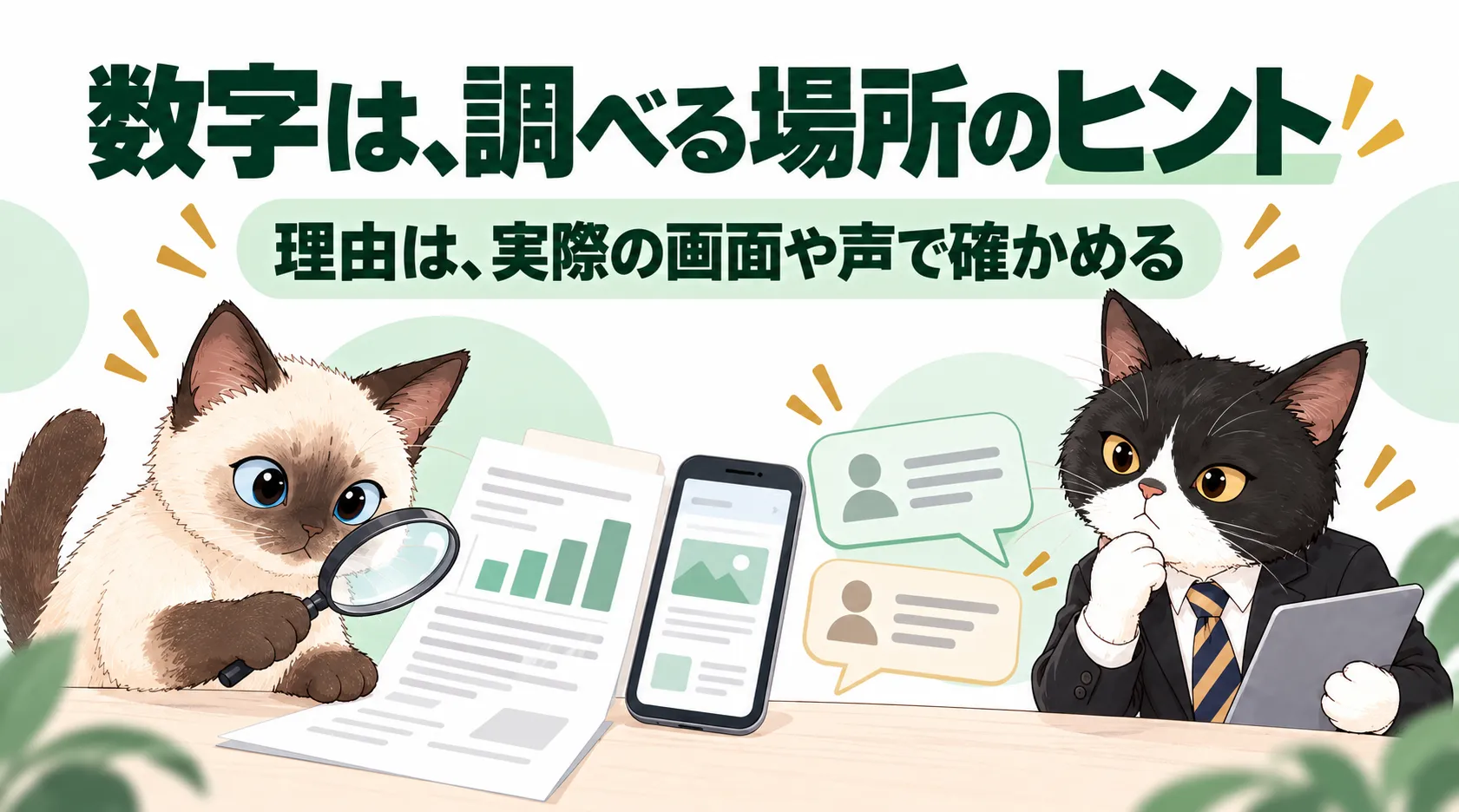 数字は、調べる場所のヒント