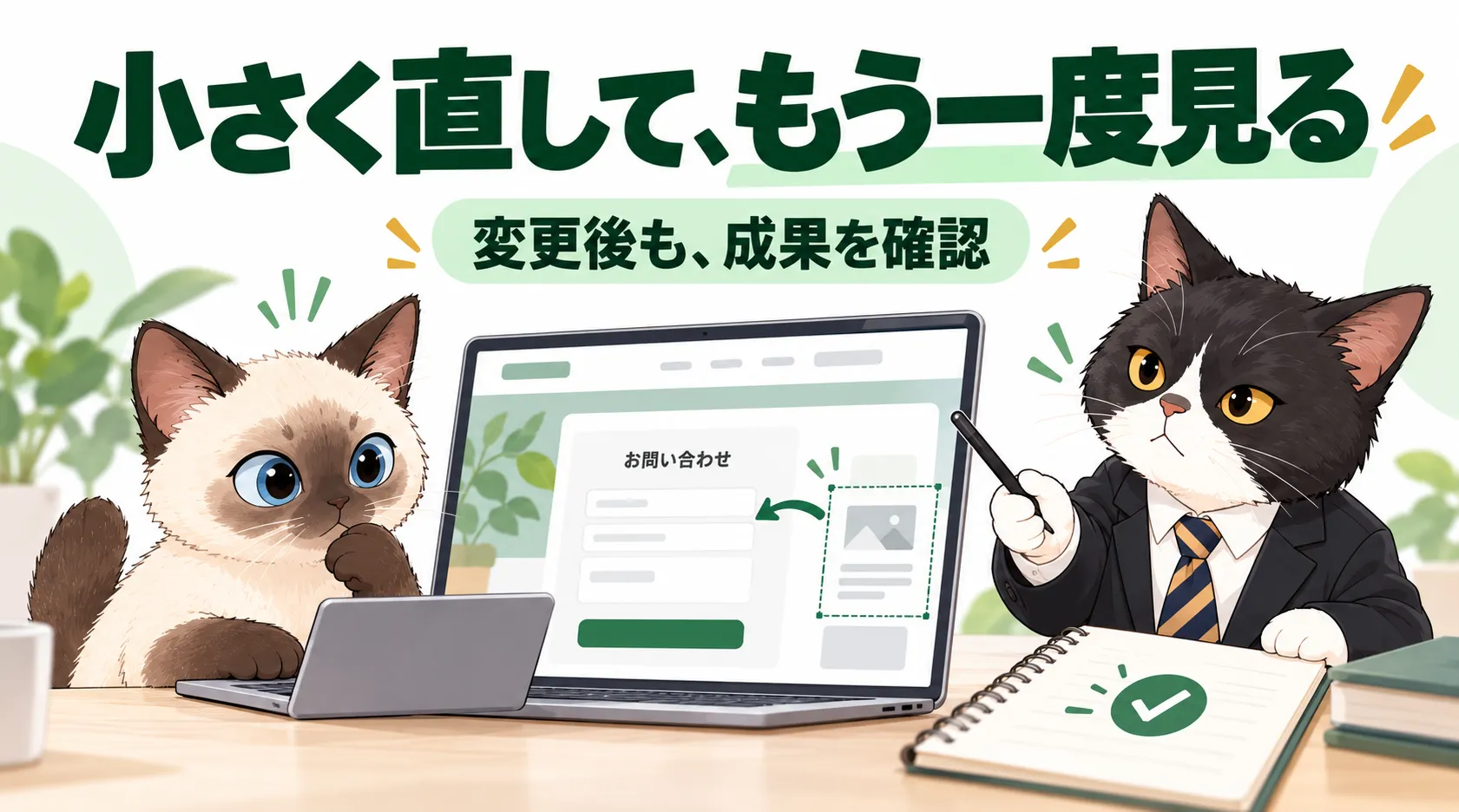 小さく直して、もう一度見る