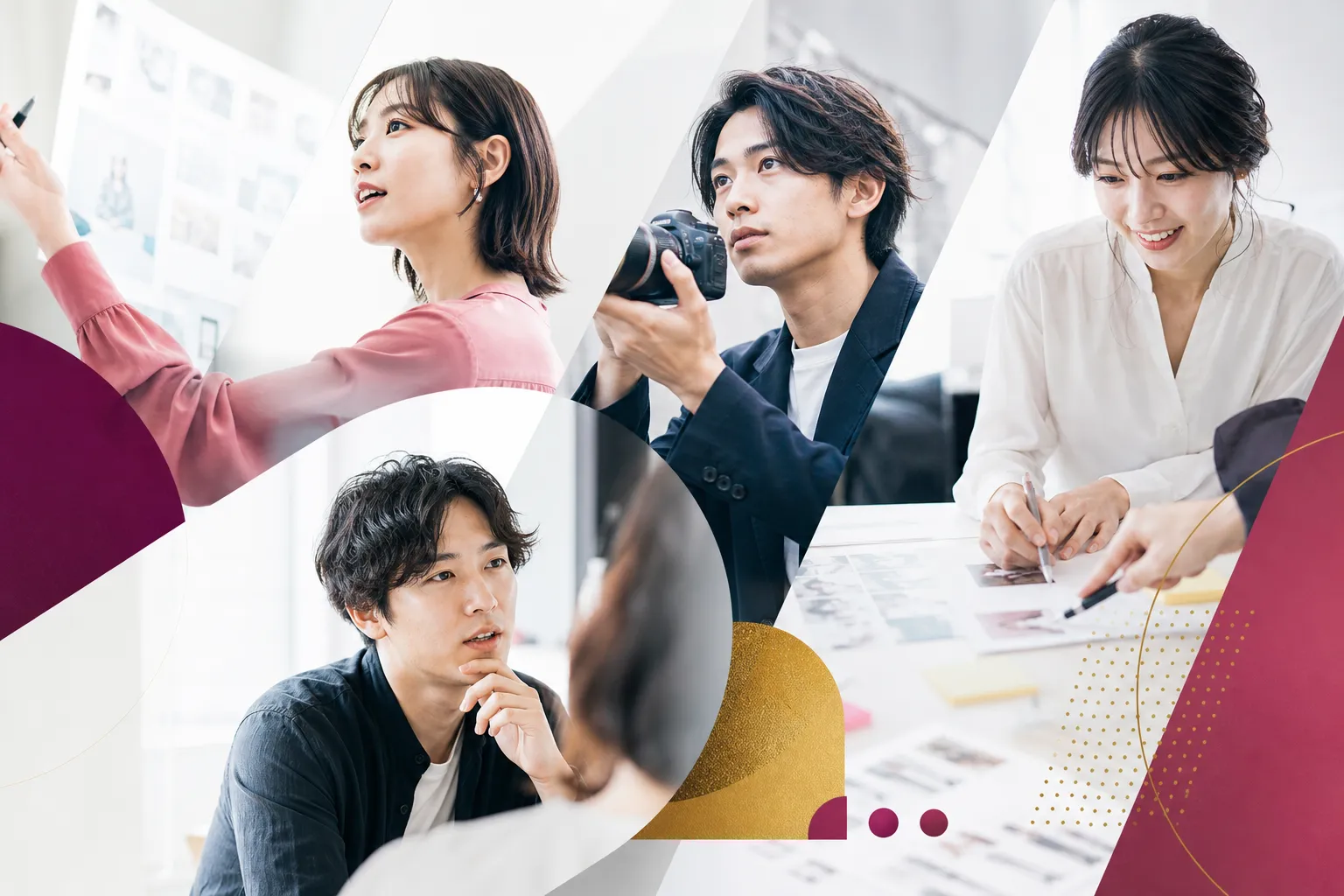 取材・撮影・コピー制作を含むコンテンツ開発のイメージ