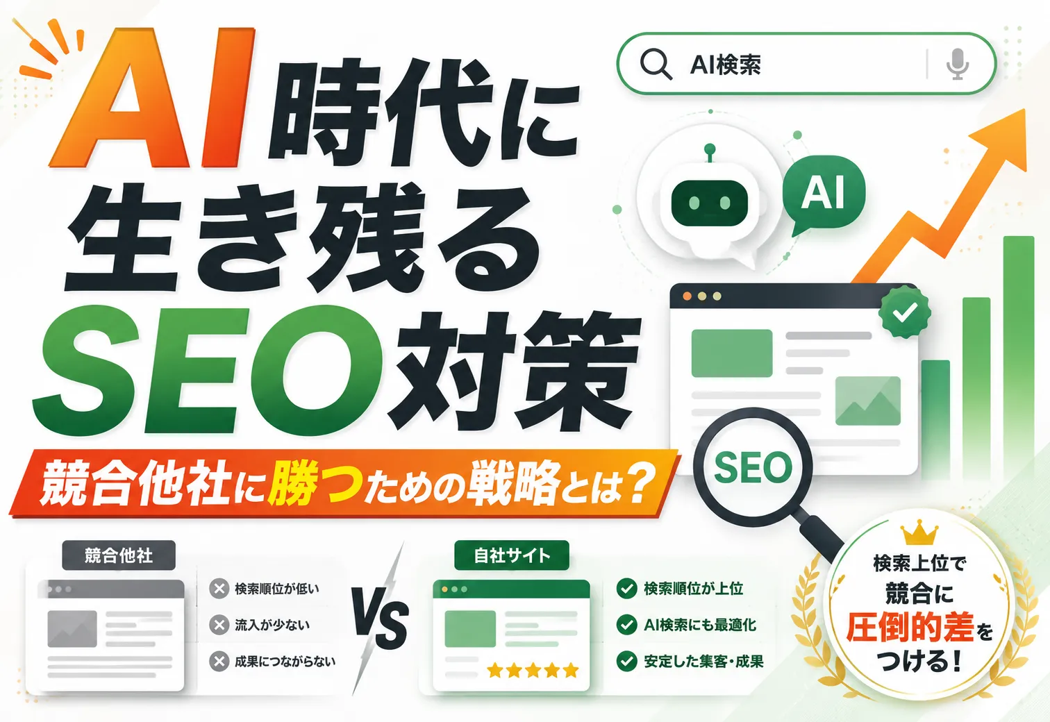AI時代に生き残るSEO対策とは｜競合他社に勝つための戦略とは？
