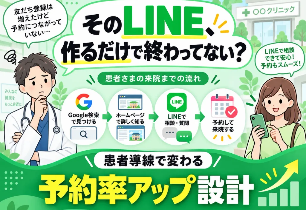 【クリニック開業前に確認】本当に予約につながる？患者を取りこぼさないLINE公式アカウント設計