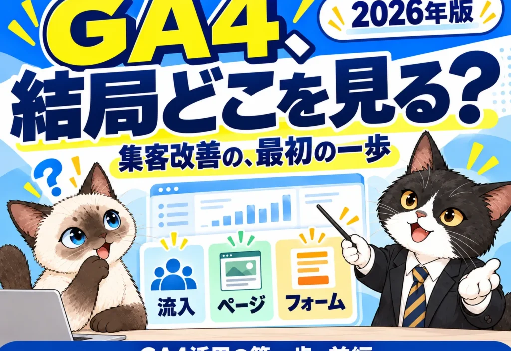 【2026年最新版】GA4活用の第一歩｜限られた集客予算を、どこに使うべきか？（前編）