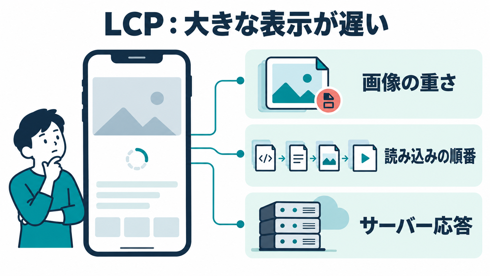 LCPが遅いときは画像容量、読み込み順、サーバー応答を切り分ける