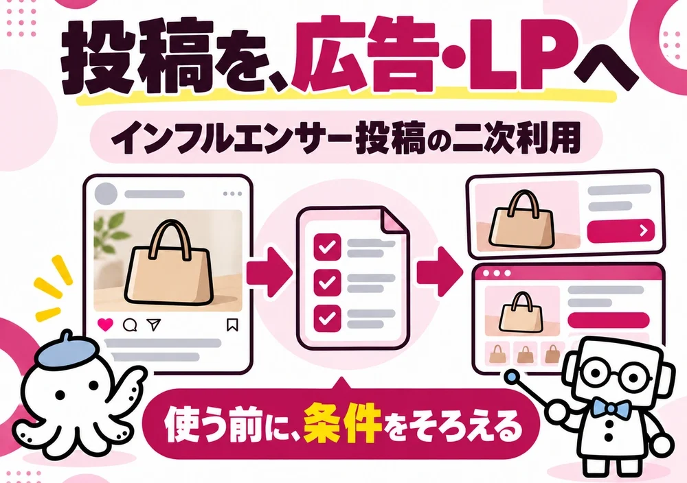 インフルエンサー投稿の二次利用｜投稿費を払えば、広告にも使える？